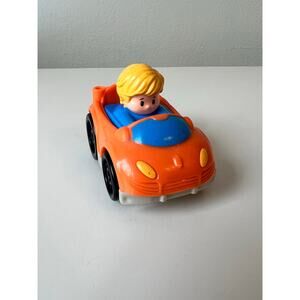 Fisher-Price Wheelies Orange and Blue Convertible with Driver Figure Eddie